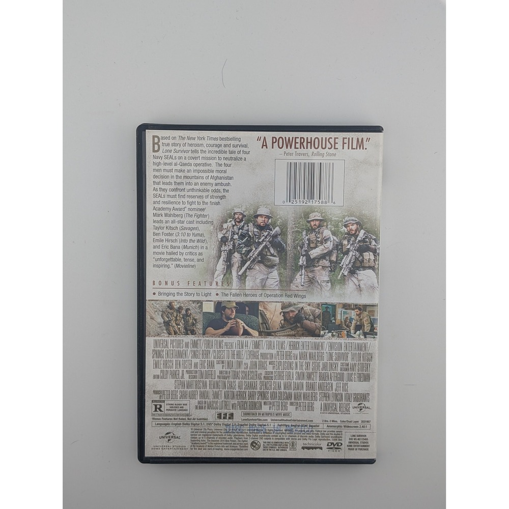 Universal Lone Survivor DVD Multicolor Excellent War Drama Film - Picture 2 of 3